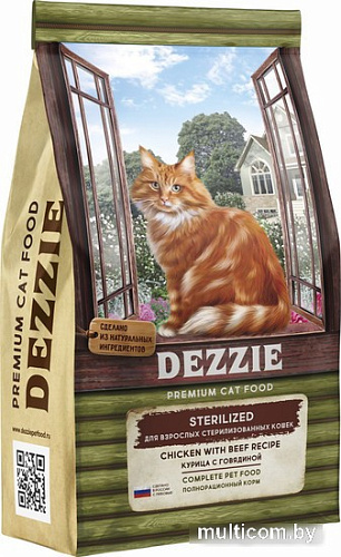 Сухой корм для кошек Dezzie Sterilized Cat (для стерилизованных с курицей и говядиной) 10 кг