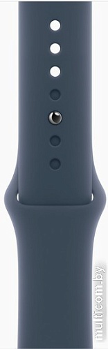 Умные часы Apple Watch SE 2 44 мм (алюминиевый корпус, серебристый/грозовой синий, спортивный силиконовый ремешок S/M)