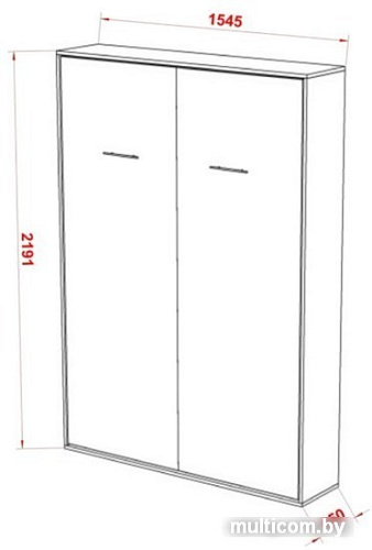Кровать-трансформер Макс Стайл Smart 18мм 160x200 (дуб бардолино натуральный Н1145 ST10)