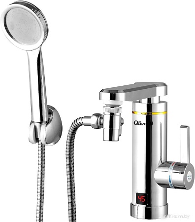 Проточный электрический водонагреватель кран+душ Olivetti OL-WH4056SS