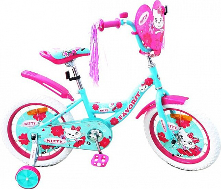 Детский велосипед Favorit Kitty 16 (бирюзовый/розовый, 2019)