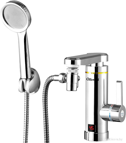 Проточный электрический водонагреватель кран+душ Olivetti OL-WH4056SS