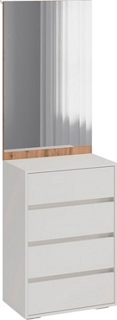 Тумба для обуви Woodville Роут с зеркалом 593741 (кашемир/дуб вотан)