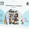Три совы Котенок в цветах КК_53819