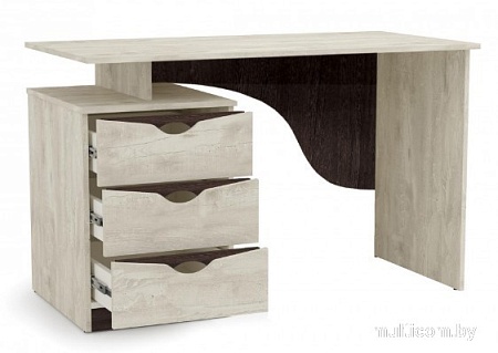 Стол Олмеко Лючия 33.23 (бетон пайн/венге/белый)