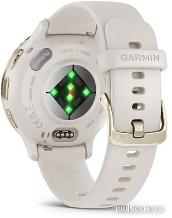 Умные часы Garmin Venu 3S (слоновая кость, с силиконовым ремешком)