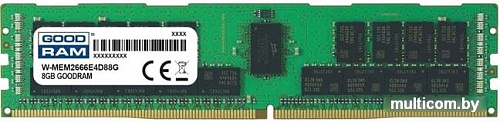 Оперативная память GOODRAM 8GB DDR4 PC4-21300 W-MEM2666E4D88G