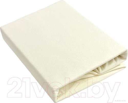 Постельное белье Lilia Трикотажная Прт-90x200x20 (светло-кремовый)