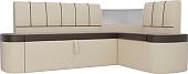 Угловой диван Mebelico Тефида 107536 (правый, коричневый/бежевый)