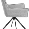 Стул с подлокотниками TetChair Мурано опора 360 (велюр/букле (HYP), светло-серый)