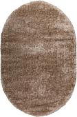Ковер для жилой комнаты Radjab Carpet Паффи шагги овал P001A 6358RK 0.8x1.5 (vizon)