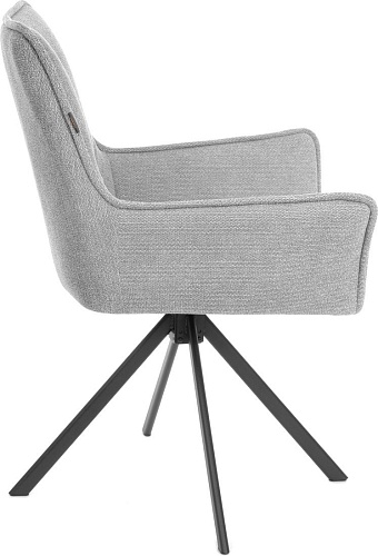 Стул с подлокотниками TetChair Мурано опора 360 (велюр/букле (HYP), светло-серый)
