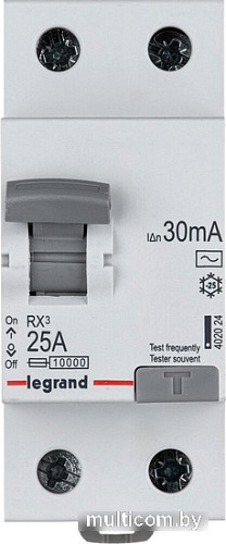 Устройство защитного отключения Legrand RХ3 2P 25A 30mA 10kA 2M тип АС 402024