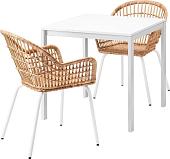 Комплект столовой мебели Ikea Мельторп/Нильсове (белый) 792.972.96