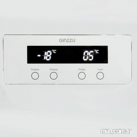 Холодильник side by side Ginzzu NFK-465 White