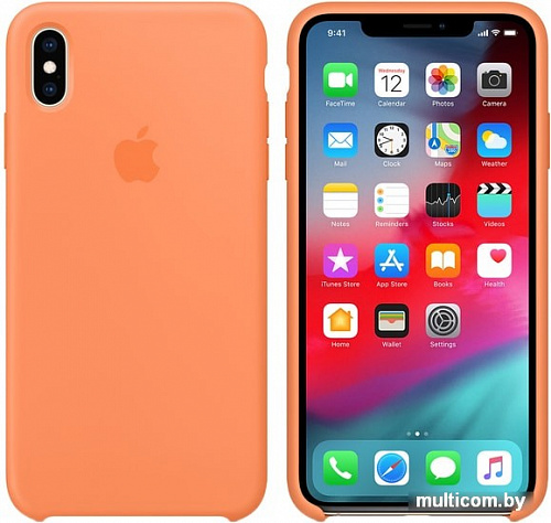 Чехол Apple Silicone Case для iPhone XS Max (свежая папайя)