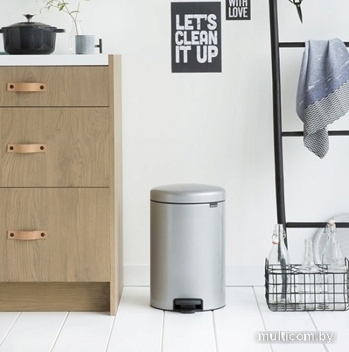 Brabantia Pedal Bin NewIcon 20 л (серый металлик)