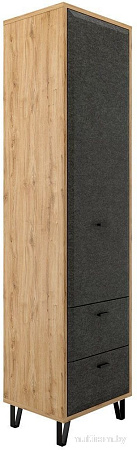 Шкаф распашной Black Red White Grace REG1D2S (дуб наварра/графит)