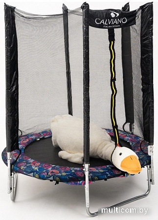 Батут Calviano Smile 140 см-4.5FT INSIDE с внутренней сеткой складной