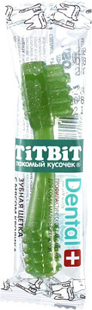 Лакомство для собак TiTBiT Dental+ Зубная щетка с мясом кролика 13 г