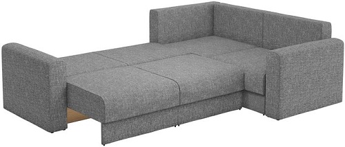 Угловой диван Mebelico Мэдисон Long 59171 (рогожка серый/бежевый/коричневый)