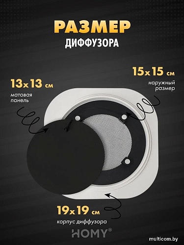 Вентиляционная решетка HOMY AIR круглый A100BT d150 (черная)