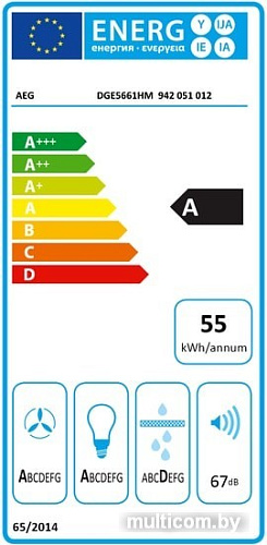 Кухонная вытяжка AEG DGE5661HM