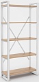 Стеллаж Hype Mebel Стандарт-2 80x200 (белый/дуб галифакс натуральный)