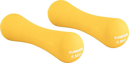 Набор гантелей Sundays Fitness IR92004-D 2x0.5 кг (желтый)
