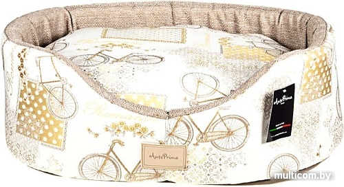 Лежак AntePrima Nathalie NAYELBIKE07 (бежевый/принт велосипед)