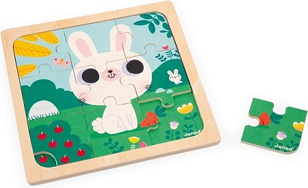 Развивающая игра Janod Белый кролик J07112