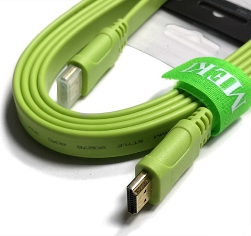 Кабель Meki GH-T-2GR HDMI - HDMI (2 м, зеленый)