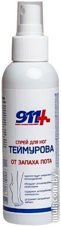 911 Спрей для ног Теймурова от пота и запаха 150 мл