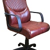 Кресло Деловая обстановка Гермес Стандарт (бордовый, кожа люкс)
