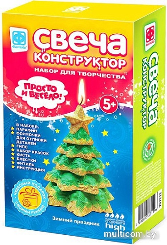 Набор для изготовления свечей Фантазер Свеча-конструктор Зимний праздник 949163