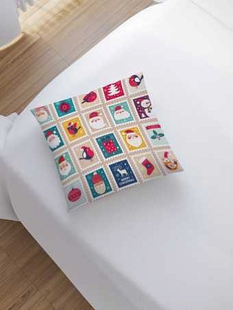 Чехол на подушку JoyArty Новогодние марки sl_21469