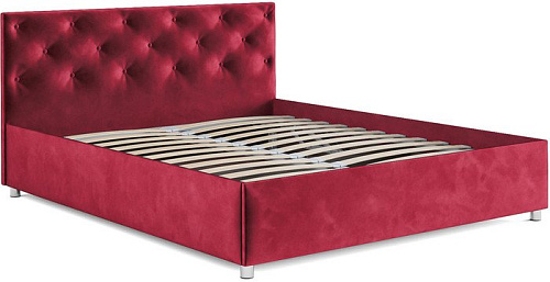 Кровать Мебель-АРС Классик 140 (бархат красный Star Velvet 3 Dark Red)