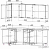 Угловая кухня Интерлиния Мила Лайт 1.2x2.2 (дуб золотой)