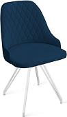 Стул Трия Гранд К4 (белый матовый/велюр Confetti Blue)
