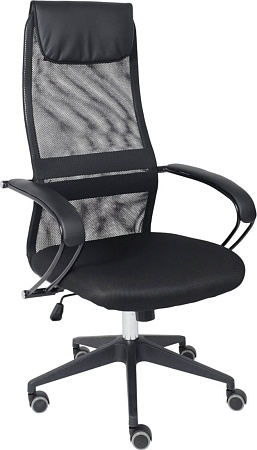 Офисное кресло AksHome First PL (ткань/сетка, черный)
