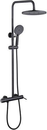 Душевая система Abber Emotion AF8816B (черный матовый)