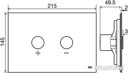 Панель смыва OLI Blink 878782 (бронзовый)