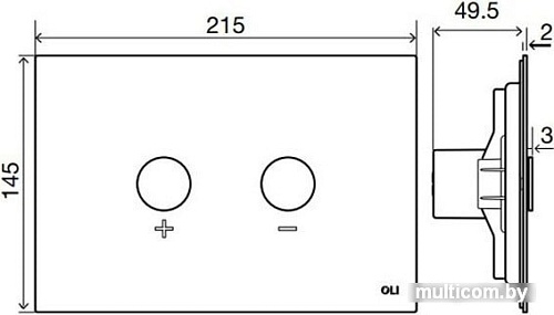 Панель смыва OLI Blink 878782 (бронзовый)
