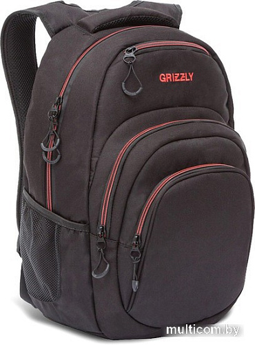 Школьный рюкзак Grizzly RQ-003-31 (черный/красный)