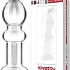 Анальная пробка Lovetoy Glass Romance прозрачная GS14Clear
