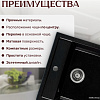 Кухонная мойка Saniteco Terra (оникс)