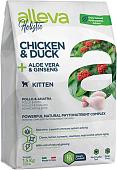 Сухой корм для кошек Alleva Holistic Chicken & Duck + Aloe vera & Ginseng Kitten 400 г