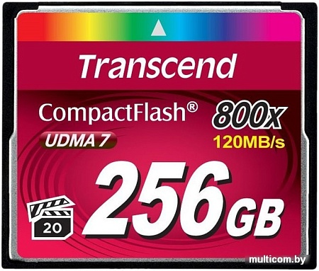 Карта памяти Transcend 800x CompactFlash Premium 256GB (TS256GCF800)