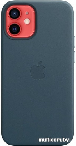 Чехол Apple MagSafe Leather Case для iPhone 12 mini (балтийский синий)