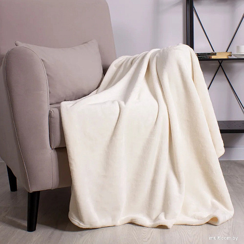 Плед Casa Conforte Royal Flannel 100x150 6155371 (кремовый)